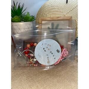 Mystery Jewelry Jar In A Bag Mostly Pink Silver Costume Jewelry Most Preowned